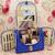  nylon blue hanging travel toiletry bag makeup storage vanity cosmetic hygiene bag organizer jewellery pouch