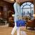  nylon blue hanging travel toiletry bag makeup storage vanity cosmetic hygiene bag organizer jewellery pouch