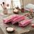  net fabric makeup jewellery organizer cosmetic necklace pouch vanity traveling kit for women (set of 3 pink)