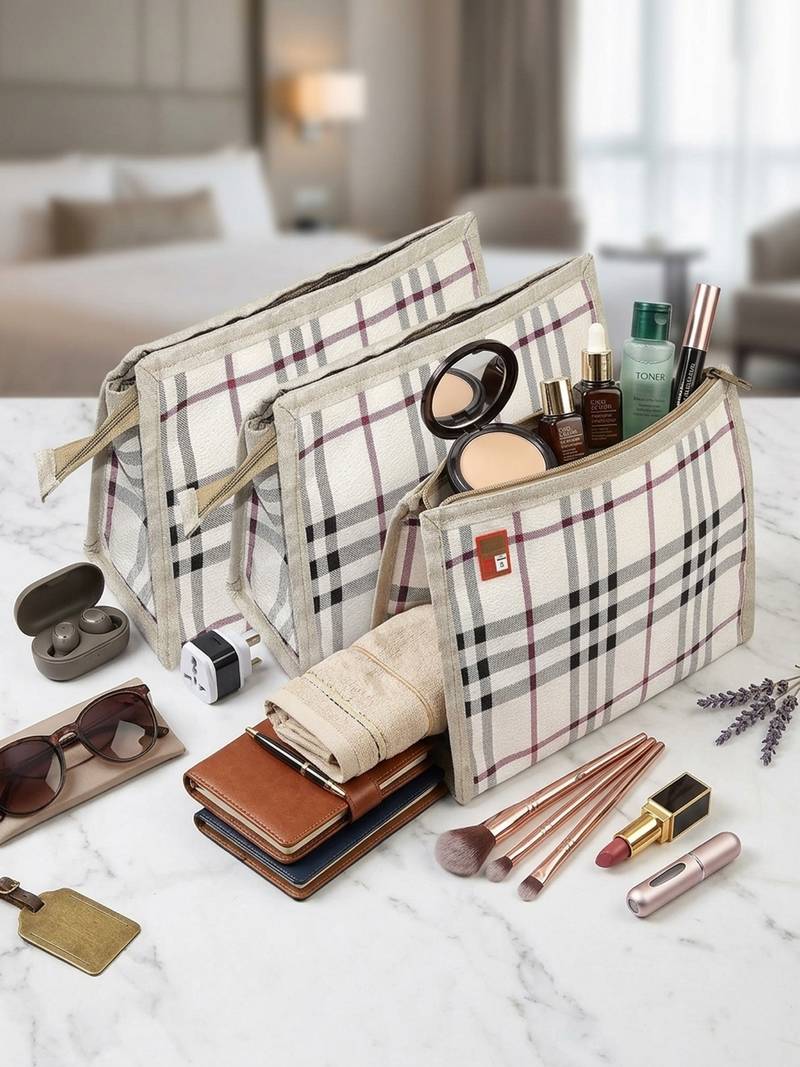  multipurpose makeup kit bag pouches jewelry travel pouch toiletry shaving cosmetic organizer bag set of 3