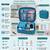  makeup storage box cosmetic vanity toiletry necklace travel organizer jewellery pouch for women (sky)