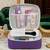  makeup storage box cosmetic vanity toiletry necklace travel organizer jewellery pouch for women (purple)