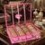  satin bangle box for women jewellery pouch 4 rod bangle storage box chudi set bracelets organizer (pink)