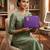  makeup storage box cosmetic vanity toiletry necklace travel organizer jewellery pouch for women (purple)