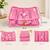  satin bangle box for women jewellery pouch 4 rod bangle storage box chudi set bracelets organizer (pink)