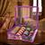  satin bangle box for women jewellery pouch 4 rod bangle storage box chudi set bracelets organizer (purple)