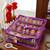  satin bangle box for women jewellery pouch 4 rod bangle storage box chudi set bracelets organizer (purple)