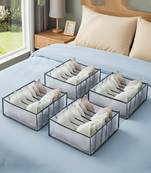  storage organizer for bra clothes mesh almirah wardrobe storage  grey
