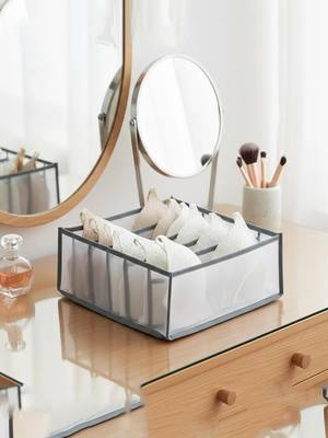  storage organizer for bra clothes mesh almirah wardrobe storage   grey 1
