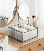  storage organizer for bra clothes mesh almirah wardrobe storage   grey