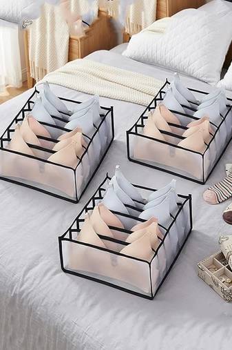  storage organizer for bra clothes mesh almirah wardrobe storage 