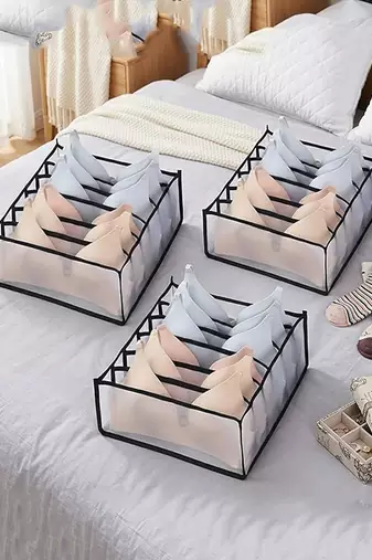  storage organizer for bra clothes mesh almirah wardrobe storage 