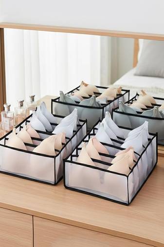  storage organizer for bra clothes mesh almirah wardrobe storage 