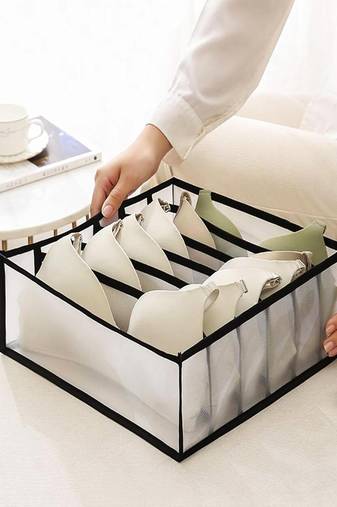  storage organizer for bra clothes mesh almirah wardrobe storage 