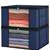   garment storage bag wardrobe bag underbed cloth organizer, storage box for clothes saree bags blue