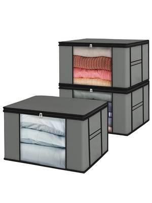  garment storage bag wardrobe bag underbed cloth organizer, storage box for clothes saree bags grey 1