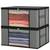   garment storage bag wardrobe bag underbed cloth organizer, storage box for clothes saree bags grey