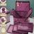   satin jewellery organizer necklace pouch ring earrings tops studs with 5 pouch for women (purple)