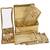   satin jewellery organizer necklace pouch ring earrings tops studs with 5 pouch for women (golden)