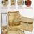   satin jewellery organizer necklace pouch ring earrings tops studs with 5 pouch for women (golden)
