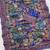 Blue soft chinnon printed saree with mirror & sequins work