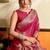 Rani pink premium soft silkblend saree with tassels & blouse piece