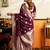 Wine premium soft silkblend saree with tassels & blouse piece
