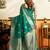 Green premium soft silkblend saree with tassels & blouse piece