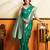Green premium soft silkblend saree with tassels & blouse piece