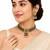 Grey crystal beaded choker necklace and earrings jewellery set