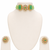 Green beaded kundan choker necklace set with stud earrings