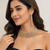 Crystal rhinestone choker necklace and earrings jewellery set