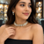 Pearl crystal choker necklace and earrings jewellery set