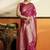 Red soft silk Blend saree with tassels festival wear saree