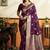 Wine soft silk saree with tassels festival wear saree