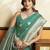 Green soft silk saree with tassels festival wear saree