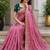 Baby Pink Golden Embroidery And Dori With Sequins All Over The Border And Motif Fandy Silk Saree