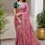 Baby Pink Golden Embroidery And Dori With Sequins All Over The Border And Motif Fandy Silk Saree