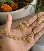 Indian bollywood gold plated kundan choker bridal necklace earrings jewelry set