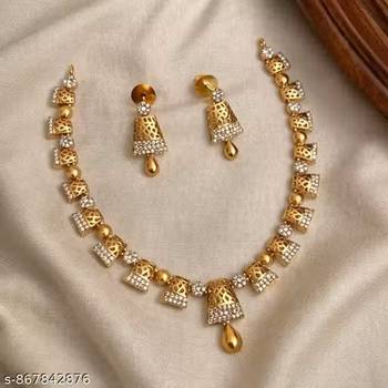 Indian bollywood gold plated kundan choker bridal necklace earrings jewelry set 2