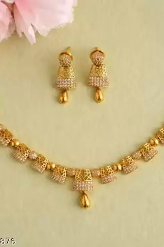 Indian bollywood gold plated kundan choker bridal necklace earrings jewelry set