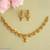 Indian bollywood gold plated kundan choker bridal necklace earrings jewelry set