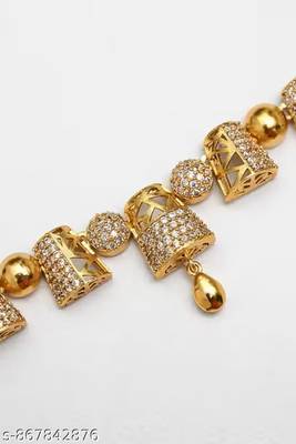 Indian bollywood gold plated kundan choker bridal necklace earrings jewelry set 4