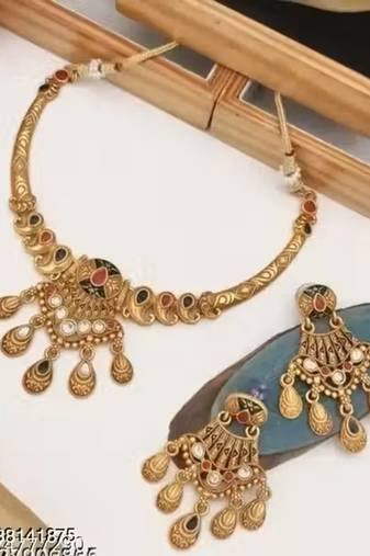 Indian bollywood gold plated kundan choker bridal necklace earrings jewelry set