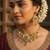 Indian bollywood gold plated kundan choker bridal necklace earrings jewelry set