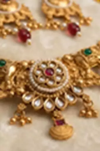 Indian bollywood gold plated kundan choker bridal necklace earrings jewelry set