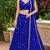 LIGHT BLUE EMBROIDERED & MIRROR ART SILK DESIGNER LEHENGA CHOLI SET FOR WOMEN'S