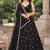 BLACK EMBROIDERED & MIRROR WORK ART SILK DESIGNER LEHENGA CHOLI SET FOR WOMEN'S