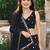 BLACK EMBROIDERED & MIRROR WORK ART SILK DESIGNER LEHENGA CHOLI SET FOR WOMEN'S