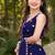 NAVY BLUE EMBROIDERED & MIRROR ART SILK DESIGNER LEHENGA CHOLI SET FOR WOMEN'S
